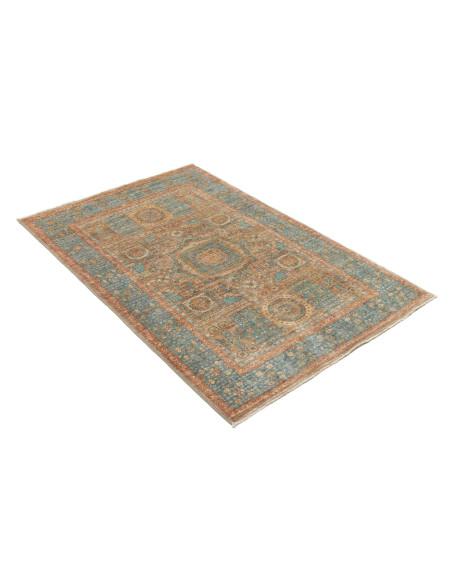 Rug Mamlouk Pakistan 99x153 Petrol Blue Rust Go
