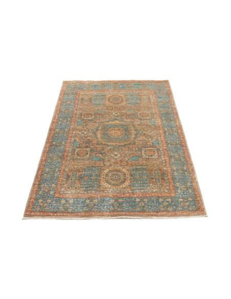 Rug Mamlouk Pakistan 99x153 Petrol Blue Rust Go