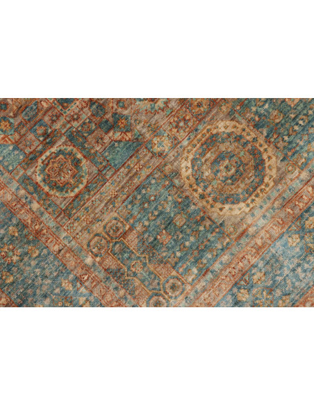 Rug Mamlouk Pakistan 99x153 Petrol Blue Rust Go