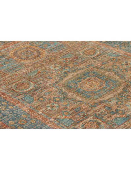 Tappeto Mamlouk Pakistan 99x153 Blu Petrolio Ru