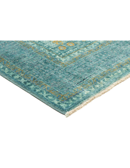 Tappeto Mamlouk Pakistan 120x186 Blu Petrolio T