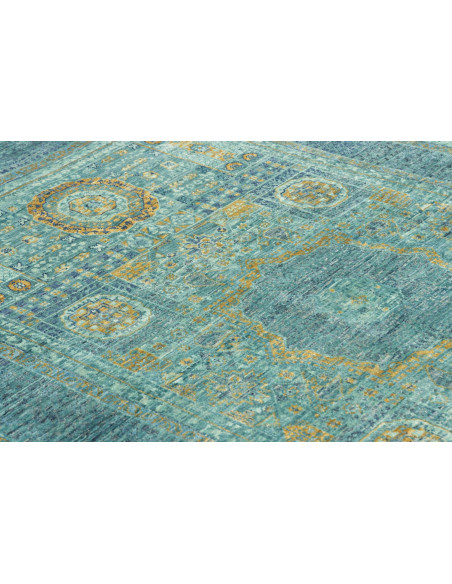 Tappeto Mamlouk Pakistan 120x186 Blu Petrolio T