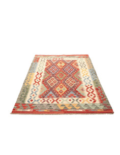 Rug Kilim Afghanistan maroon orange 127x175 2