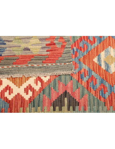 Tappeto Kilim Afghanistan marrone grigio 124x175