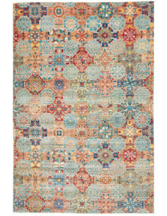 Rug Shahi Fine Pakistan 199x295 Blue Orange Red