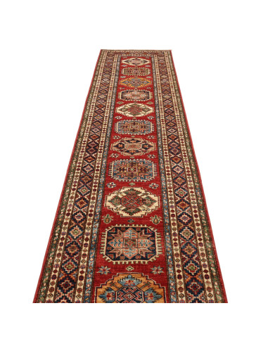 Tappeto Kazak Fine Pakistan 82x401 Rosso Beige