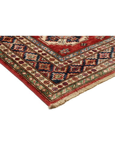 Rug Kazak Fine Pakistan 82x401 Red Beige Brown