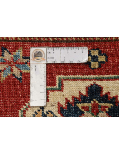 Rug Kazak Fine Pakistan 82x401 Red Beige Brown