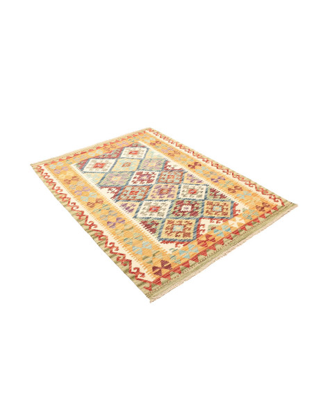 Rug Kilim Afghanistan yellow orange 128x169