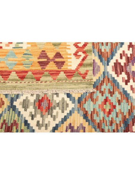 Rug Kilim Afghanistan yellow orange 128x169