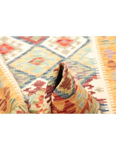 Rug Kilim Afghanistan yellow orange 128x169