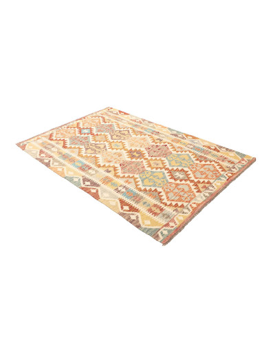Tappeto Kilim Afghanistan giallo arancione 125x189