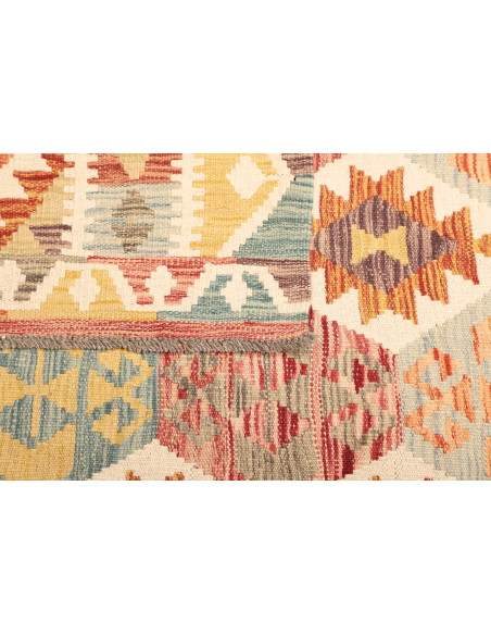 Rug Kilim Afghanistan yellow orange 125x189