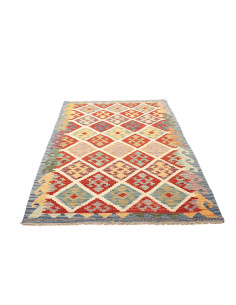 Rug Kilim Afghanistan white red 126x186 2