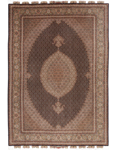 Tappeto Tabriz 50 Raj Mahi Persia azzurro giallo 207x302