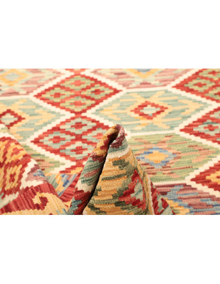 Rug Kilim Afghanistan maroon beige 125x178