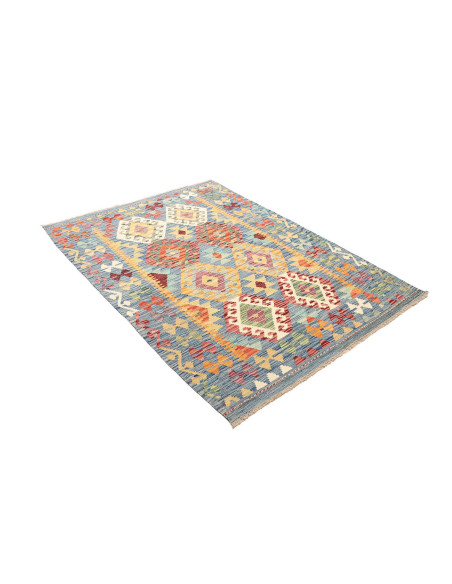 Tappeto Kilim Afghanistan beige arancione 130x176