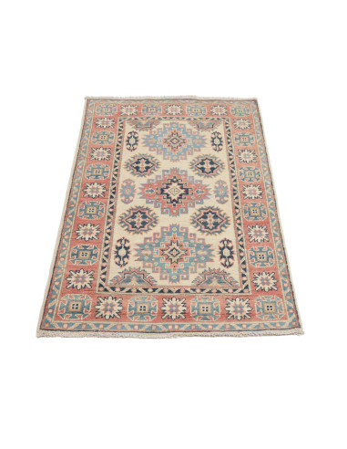 Rug Kazak Afghanistan 87x131 Cream Light Blue T
