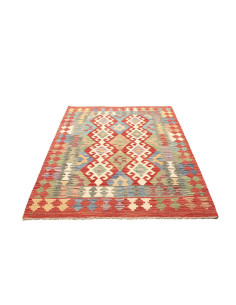Rug Kilim Afghanistan maroon sky blue 129x171 2