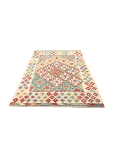 Rug Kilim Afghanistan white brown 132x178 2