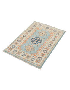 Tappeto Kazak Afghanistan 64x86 Azzurro Crema A 2