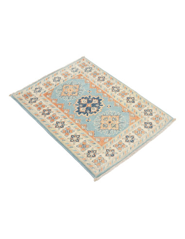 Tappeto Kazak Afghanistan 64x86 Azzurro Crema A