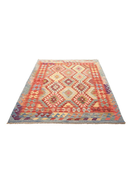 Rug Kilim Afghanistan maroon brown 138x182