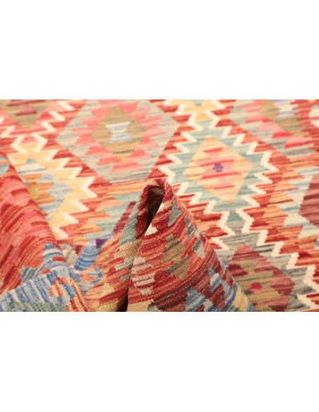 Rug Kilim Afghanistan maroon brown 138x182