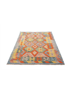 Rug Kilim Afghanistan maroon orange 127x172 2