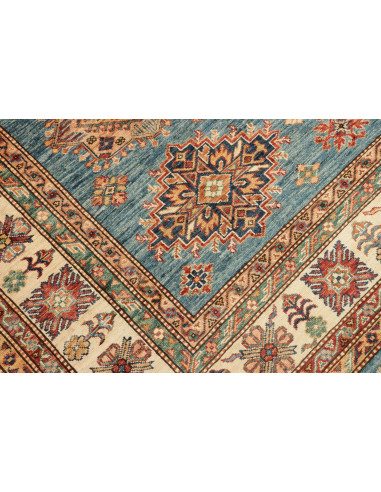 Tappeto Kazak Fine Pakistan 246x303 Blu Ottanio