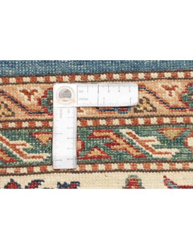 Tappeto Kazak Fine Pakistan 246x303 Blu Ottanio