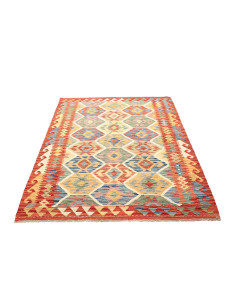 Rug Kilim Afghanistan maroon red 128x176 2
