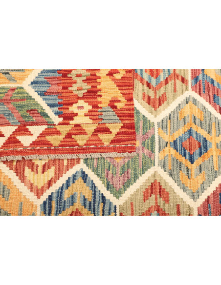 Rug Kilim Afghanistan maroon red 128x176