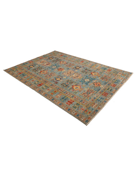 Rug Kazak Fine Pakistan 168x240 Muted Blue Grey