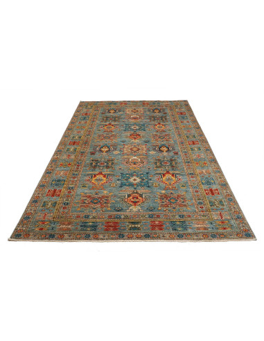 Rug Kazak Fine Pakistan 168x240 Muted Blue Grey