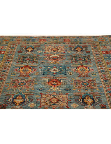 Rug Kazak Fine Pakistan 168x240 Muted Blue Grey