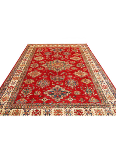 Tappeto Kazak Fine Pakistan 209x290 Rosso Crema
