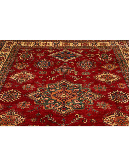 Tappeto Kazak Fine Pakistan 209x290 Rosso Crema