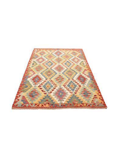 Rug Kilim Afghanistan yellow orange 128x186