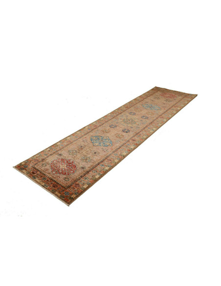 Rug Kazak Fine Pakistan 78x294 Beige Terracotta