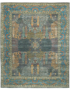 Tappeto Shahi Fine Pakistan 248x308 Blu Petroli