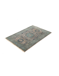 Rug Mamlouk Pakistan 80x118 Petrol Blue Light T 2
