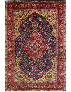 Rug Tabriz Persia maroon brown 200x293