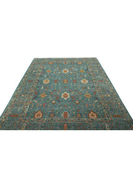 Rug Shahi Fine Pakistan 206x295 Turquoise Gold