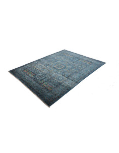 Tappeto Mamlouk Pakistan 150x200 Blu Petrolio A 2