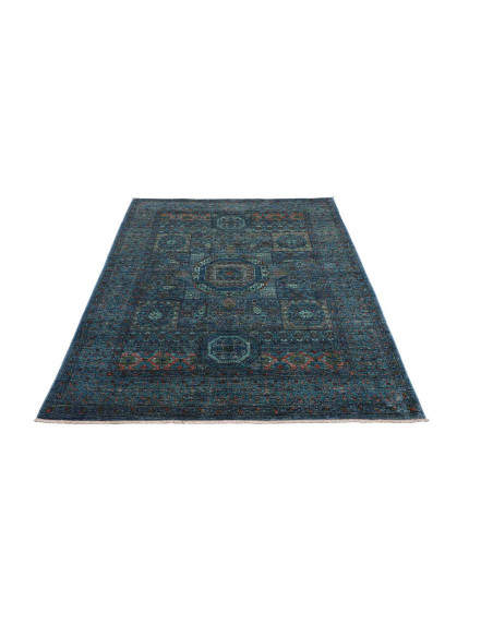 Tappeto Mamlouk Pakistan 150x200 Blu Petrolio A