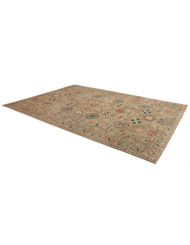 Rug Kazak Fine Pakistan 273x374 Beige Blue Red