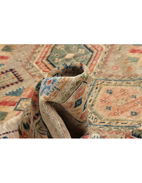 Rug Kazak Fine Pakistan 273x374 Beige Blue Red