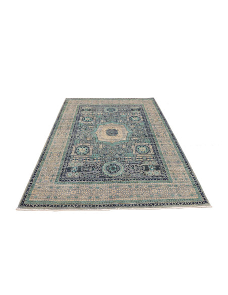 Tappeto Mamlouk Pakistan 153x215 Blu Beige Grig