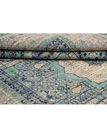 Rug Mamlouk Pakistan 153x215 Blue Beige Grey Te